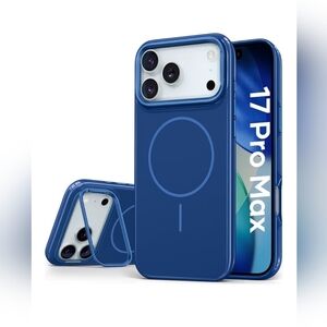 iPhone 17 Pro Max Case w/ Kickstand & MagSafe | Slim Shockproof Cover, Blue